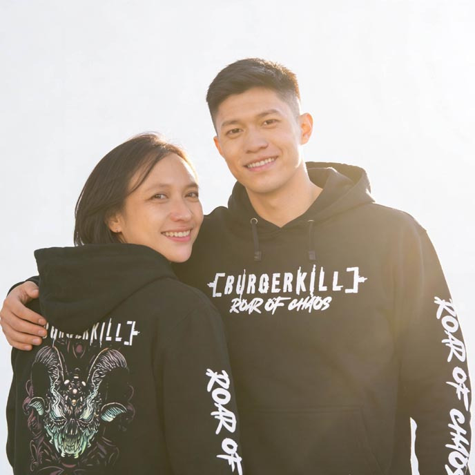 Sweater Hoodie Burgerkill Roar Of Chaos Hoodie Casual