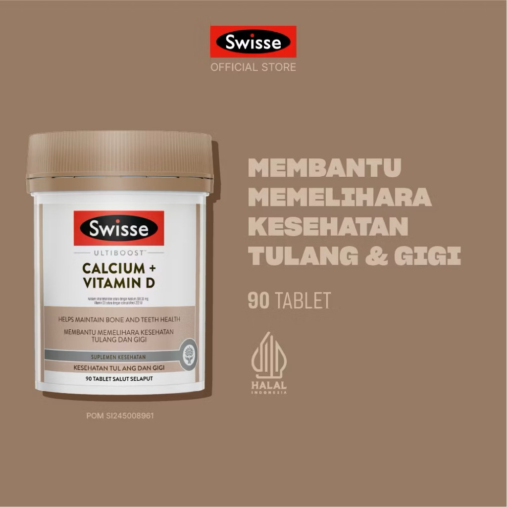 Swisse Calcium + D3 Vitamin diproduksi di Australia