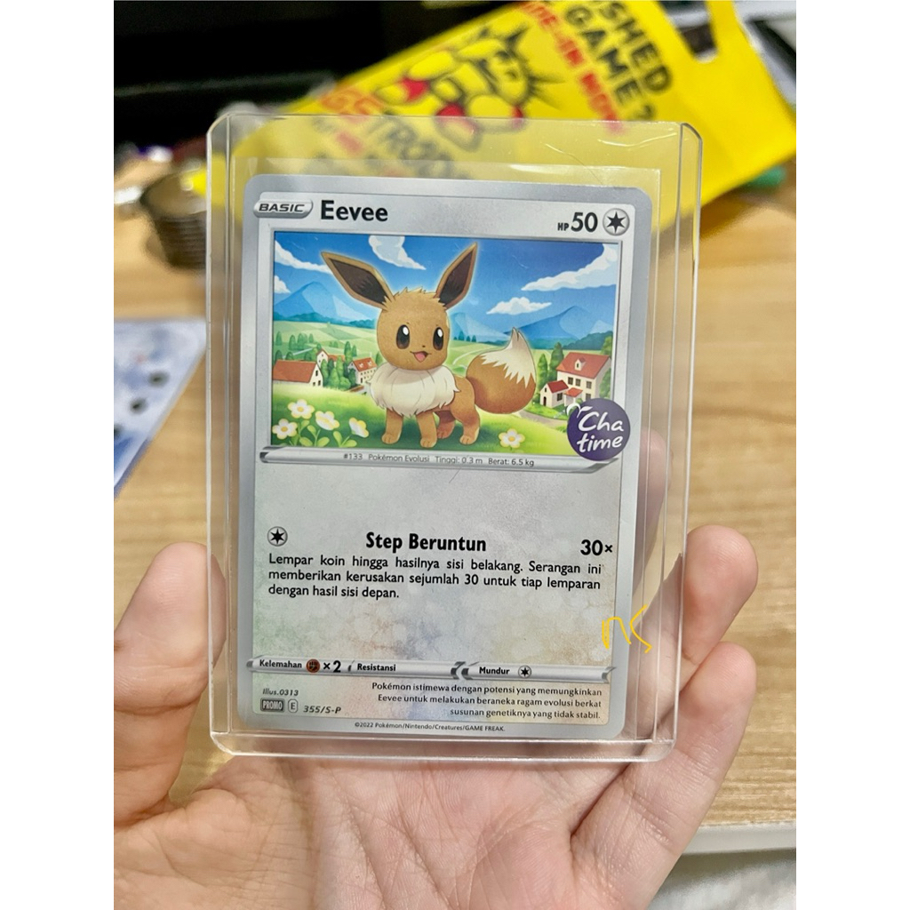 Kartu Eevee Chatime Card | Pokemon TCG