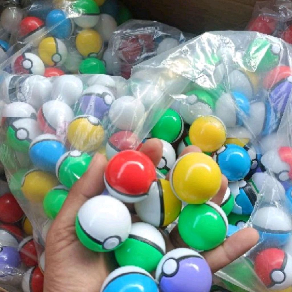 [ PROMO 2 PCS ] Mainan Bola Pokemon Premium / Mainan Telur Pokemon Hadiah / Mainan Bola Telur Pokemo