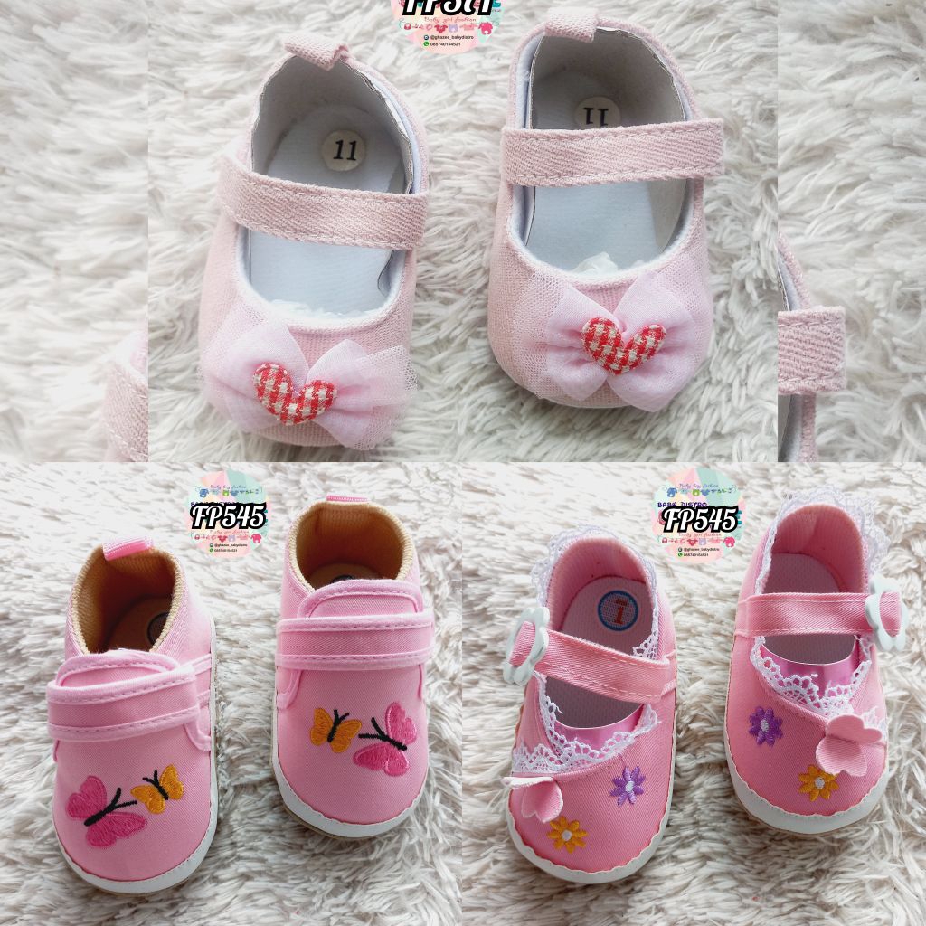 FP571 FP545 - BB lucky / import - sepatu bayi cewek - prewalker flat shoes - pink - girl