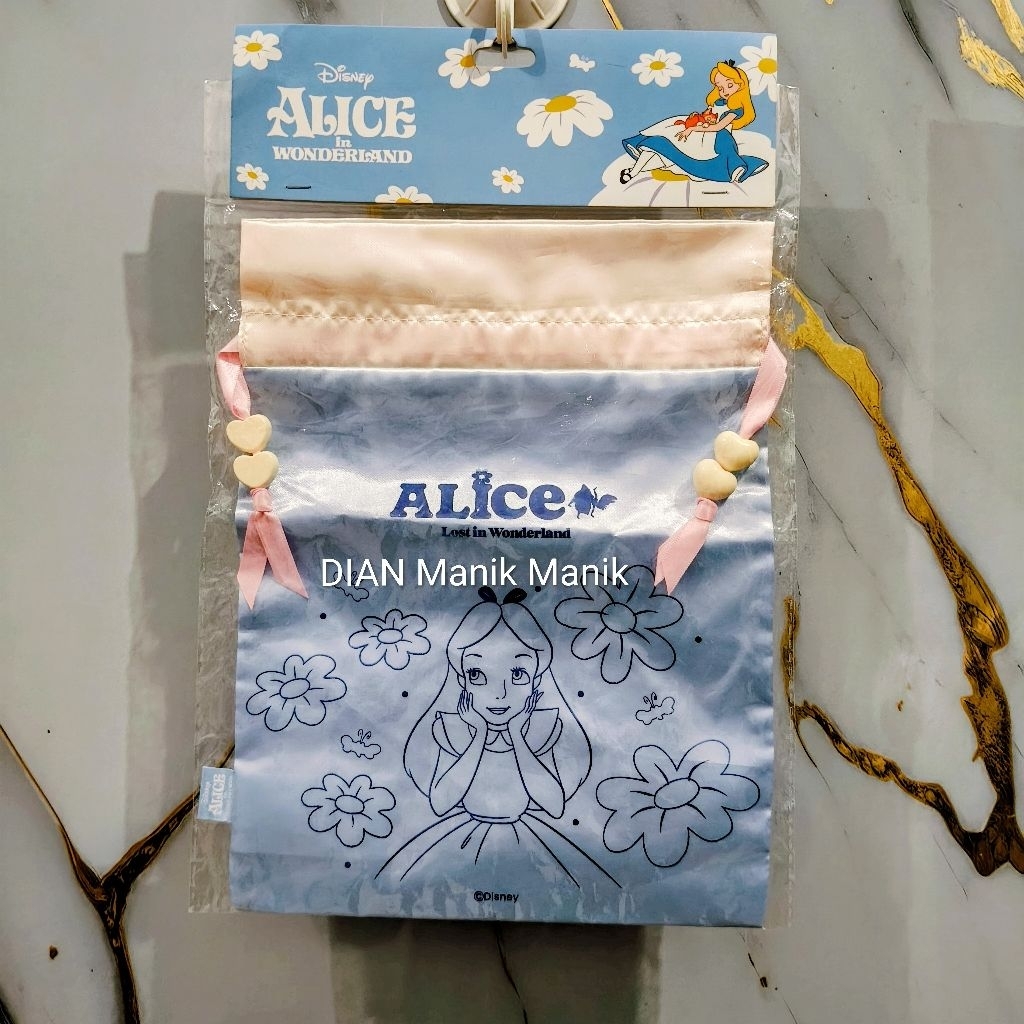 OHSOME x DISNEY - ALICE in Wonderland Draw String Bag/ tas serut kecil
