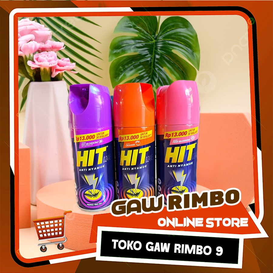 HIT Anti Nyamuk Semprot Obat Nyamuk Aerosol Ampuh Membunuh Nyamuk Lalat dan Serangga Kemasan 150ml