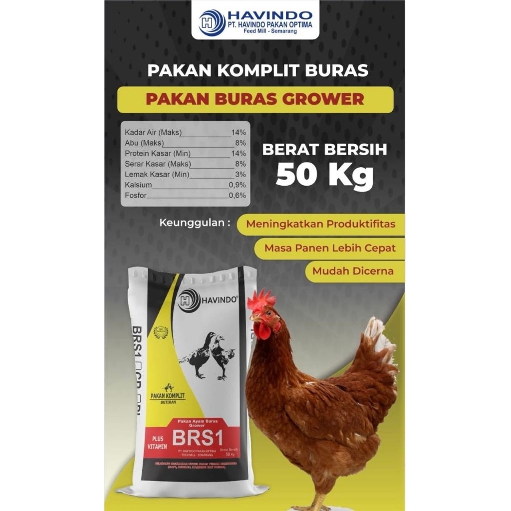 buras pakan ayam 50 kg/sak