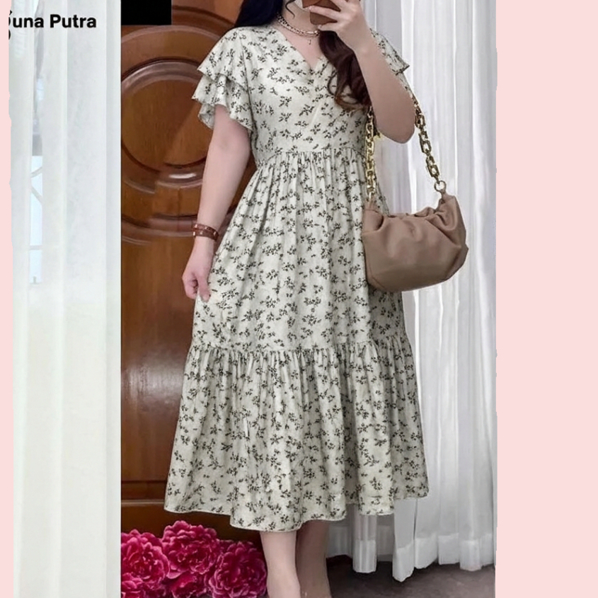 Dress Kimono Daily Jenny Daster Nyaman Daster Friendly Gaun Bunga Lengan Pendek