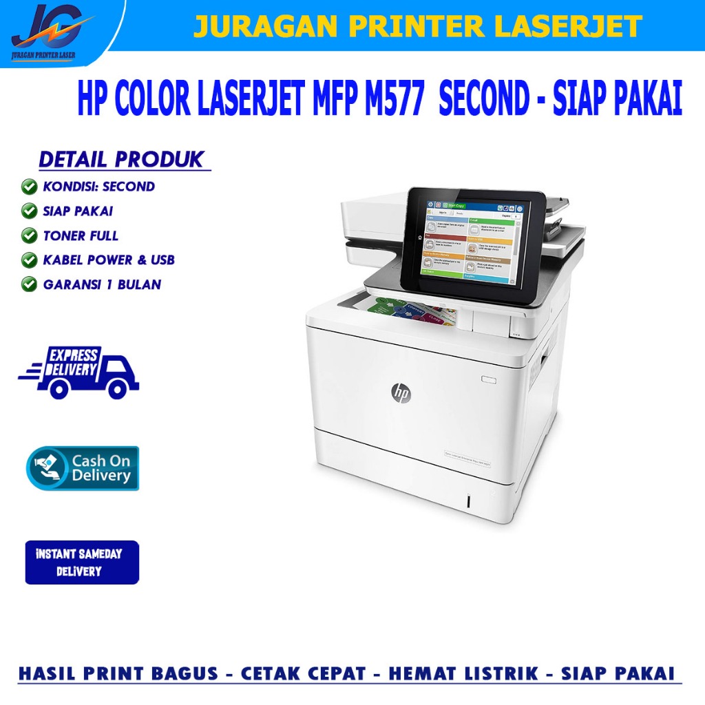 PRINTER HP COLOR LASERJET MFP M577 MULTIFUNGSI A4 F4 DUPLEX WARNA