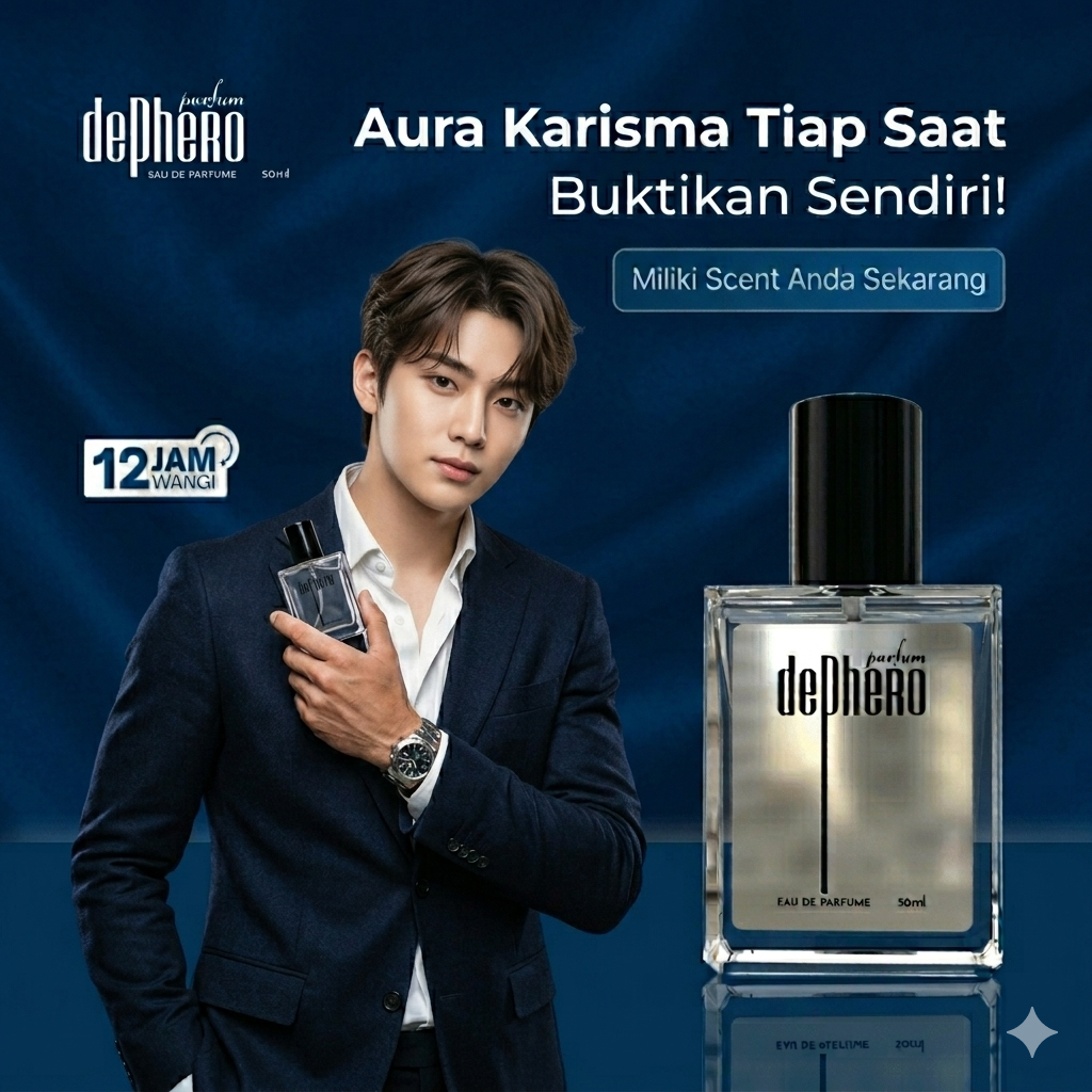 DEPHERO ORIGINAL PARFUM PRIA PEMIKAT PER ANGSANGAN WANITA DISUKAI WANITA TAHAN LAMA 24 JAM