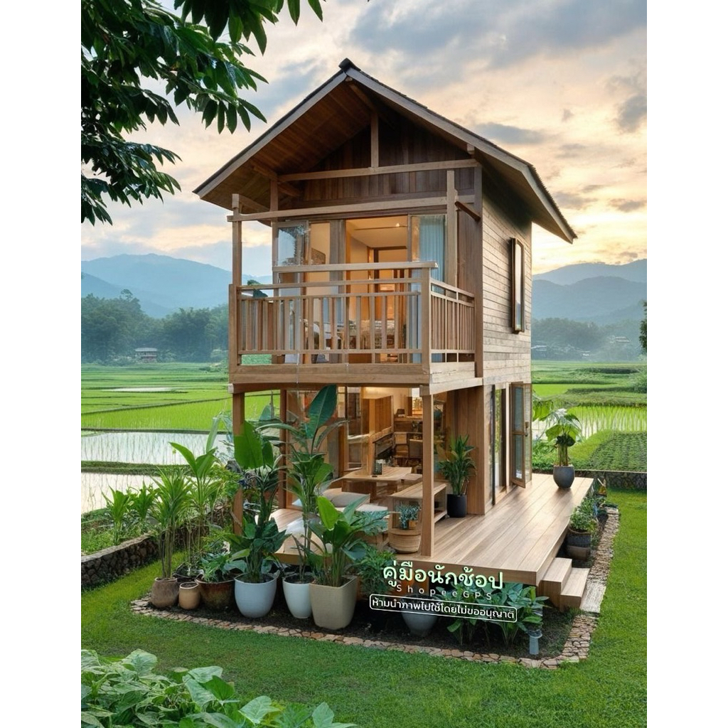 Rumah Kayu Minimalis 2 Lantai