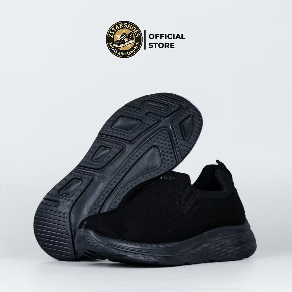 SEPATU SLIP-ON PRIA DUFF BRONTES HITAM Sz 39-44 BERKUALITAS ORIGINAL