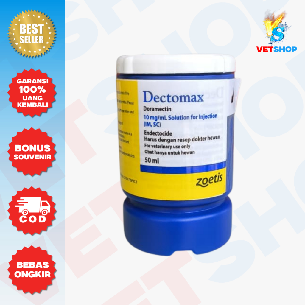 Dectomax Dormectin Obat Antiparasit Spektrum Luas Dengan Kandungan Bahan Aktif Doramectin - VETSHOP