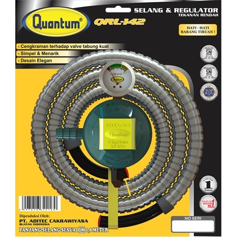 SELANG GAS ELPIJI SNI / REGULATOR GAS ELPIJI SNI ORIGINAL (1 SET)