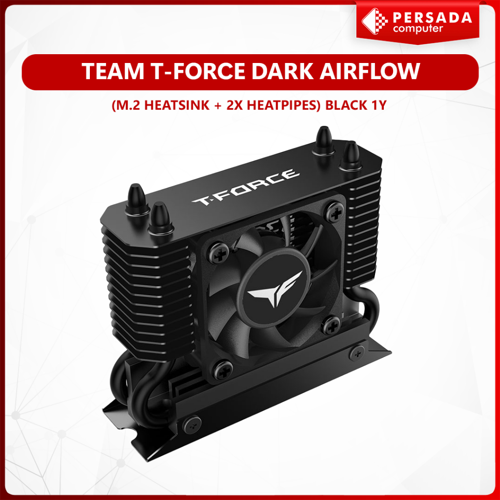TEAM T-FORCE DARK AIRFLOW (M.2 HEATSINK + 2X HEATPIPES) BLACK 1Y