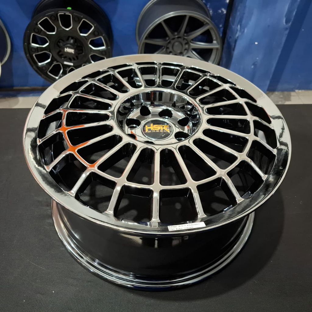 VELG MOBIL AVANZA XENIA LIVINA RING 17 BLACK CHROME VELG RACING HSR FUTBULS
