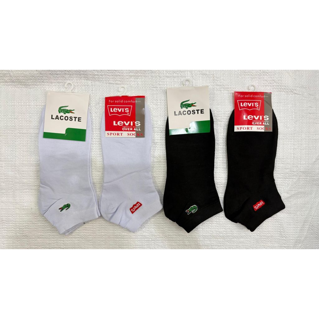 Kaos Kaki Pendek Dewasa Merk Levis Dan Lacoste Pria Dan Wanita