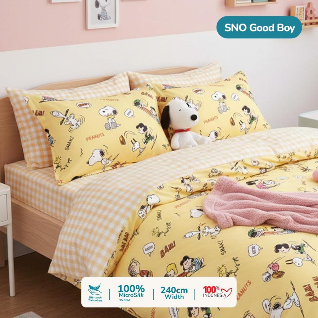Sprei Set Tanpa Bedcover Motif karakter anak cowo snoopy dino toy story Tinggi 20cm 30 cm double kar