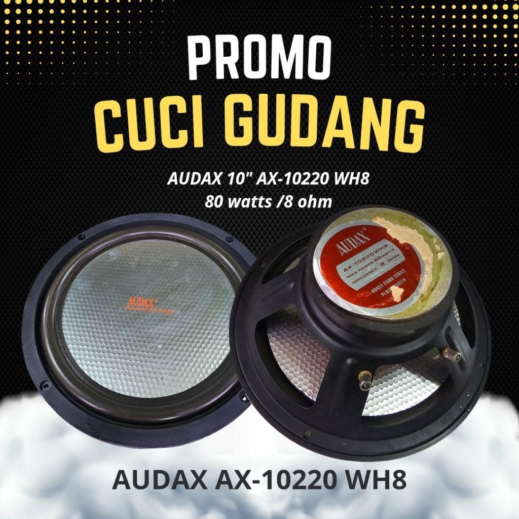 Surya Agung Audax AX-10220WH Speaker 10 inch woofer 80watt 8ohm honeycomb sale cuci gudang