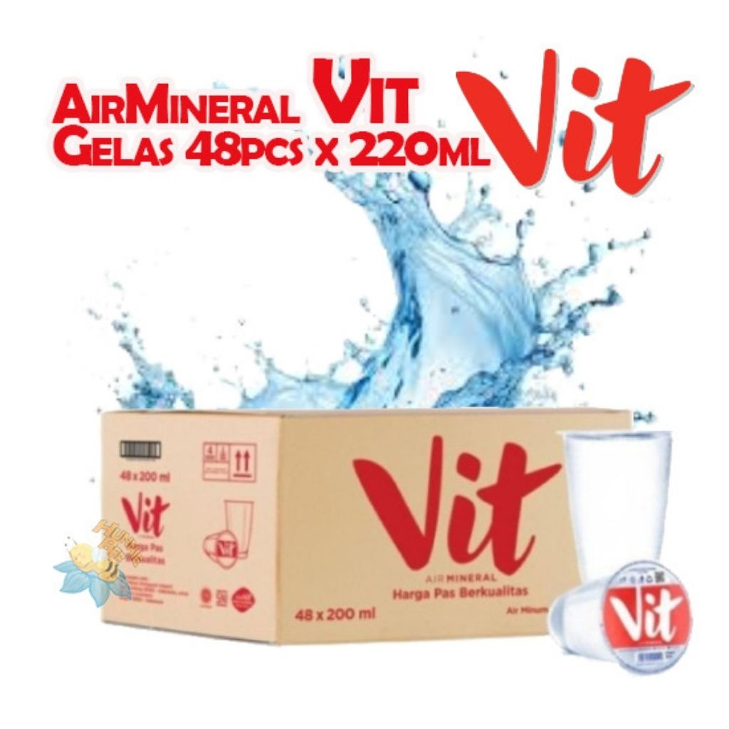 Air mineral vit gelas 48 gelas x 220ml