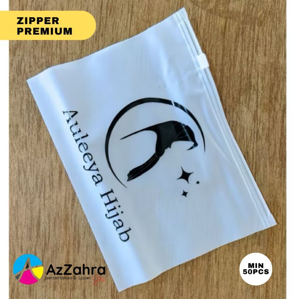 PAKET HEMAT( isi 50pcs) zipper lock baju zipper bag zipper lock plastik custom plastik premium