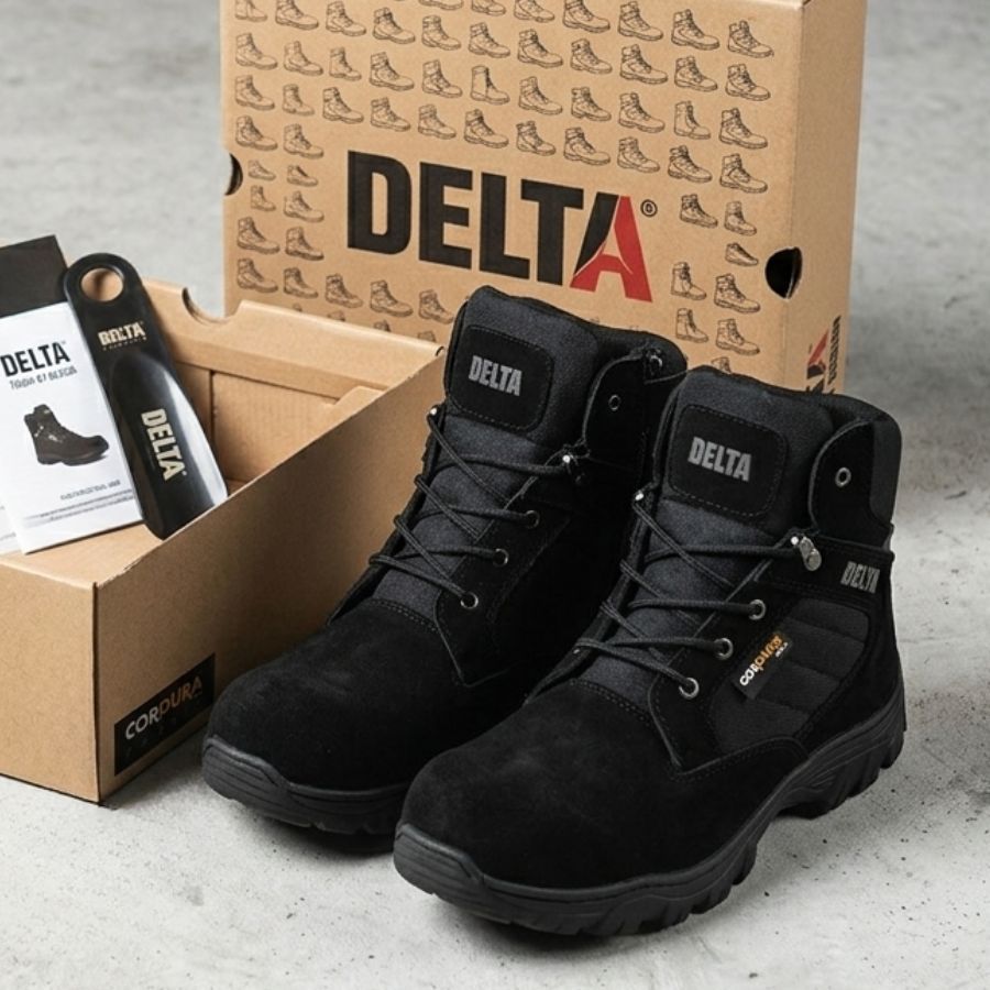 Safety Pria Delta Sepatu Safety Pria Delta Condura Tactical Ujung Besi Boots PDL Adventure Tracking 