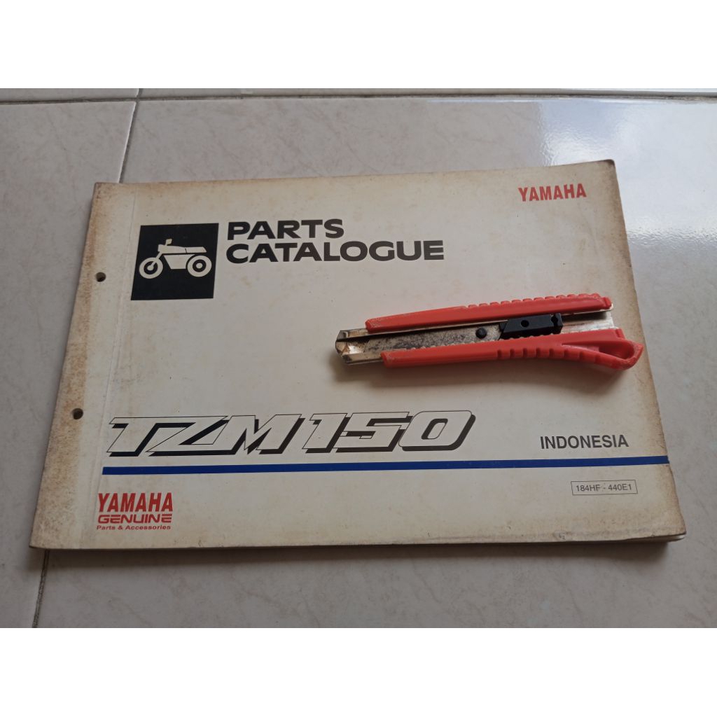 buku panduan part catalog original Yamaha TZM150.