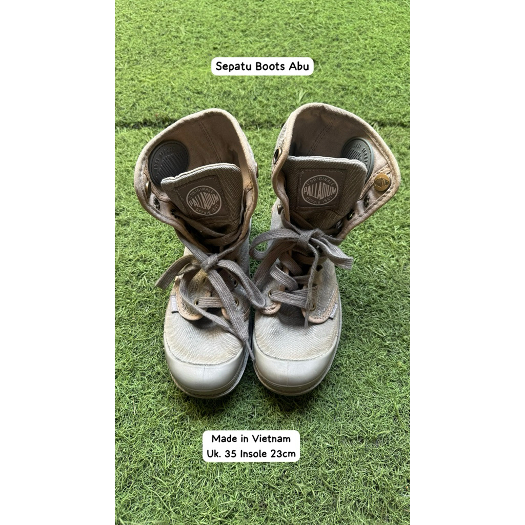 Sepatu Boots Palladium Abu Anak