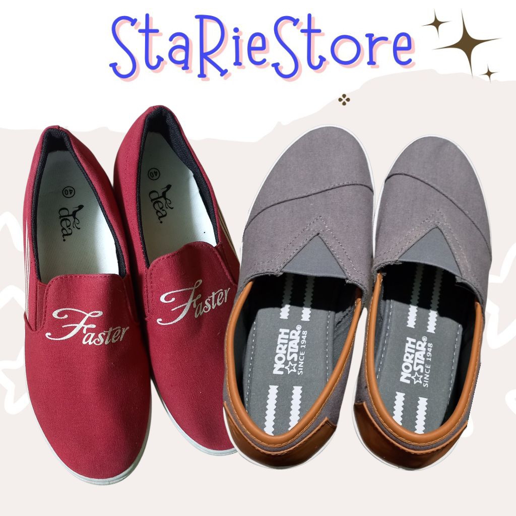 Termurah Sepatu Slip On Pria/Wanita North Star & Faster