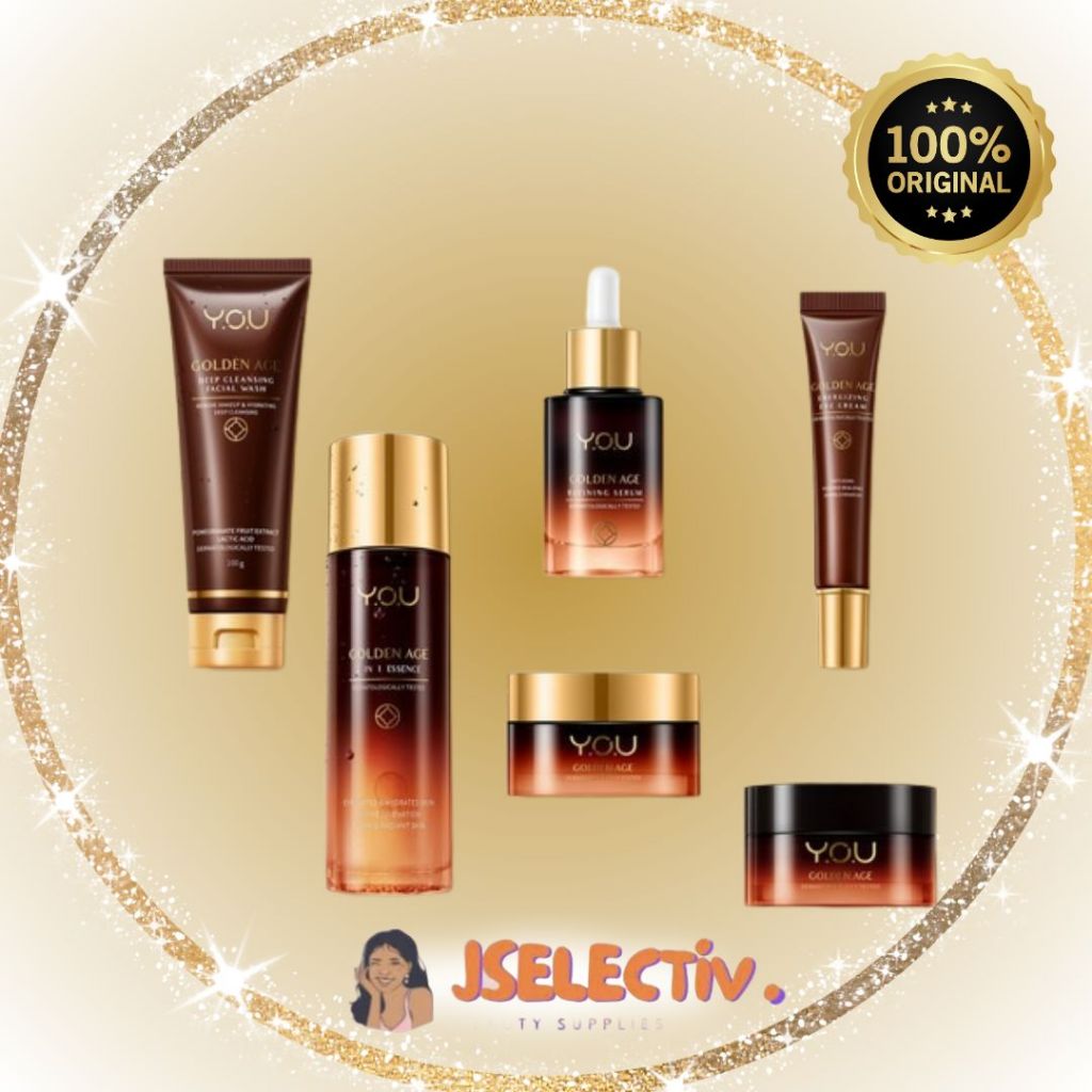 YOU BEAUTY GOLDEN AGE - SKINCARE LENGKAP // JSELECTIV X JHON KOSMETIK //  Face Wash / Cream / Serum 