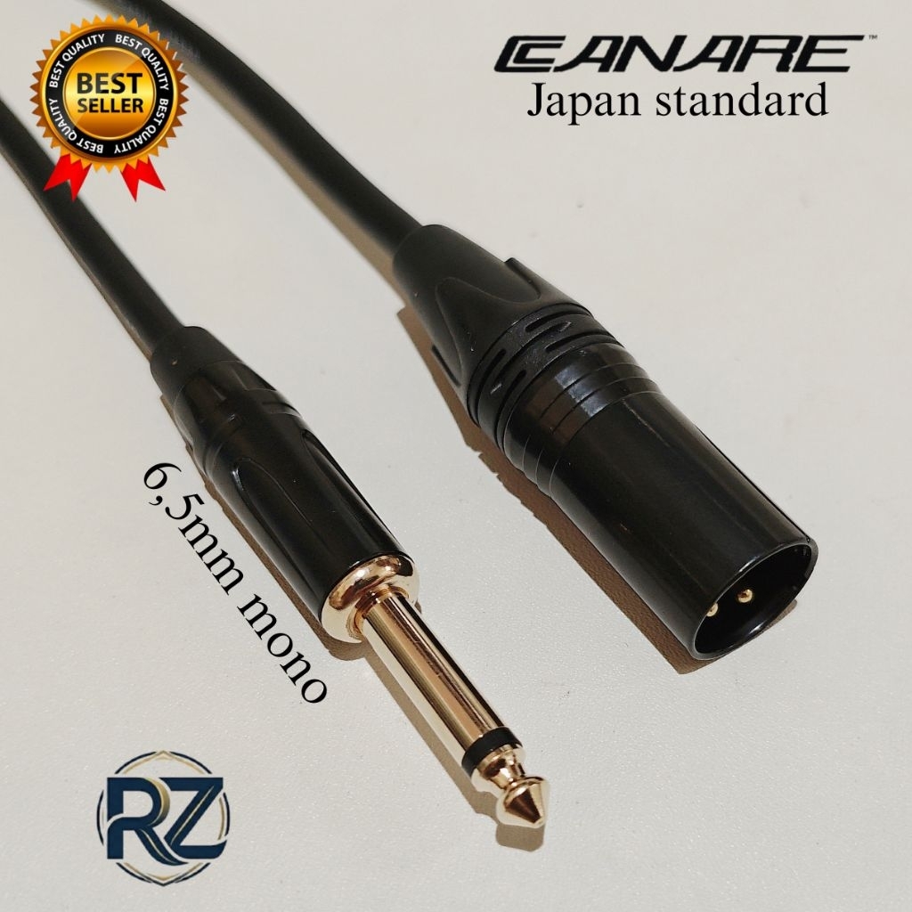 Kabel mic Jack Xlr male to Jack Akai mono 6,5mm 15meter