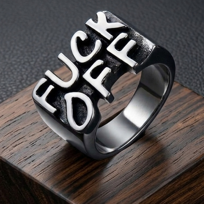 SAN MARCO San Marco Aksesoris Cincin Pria The F Ring Silver