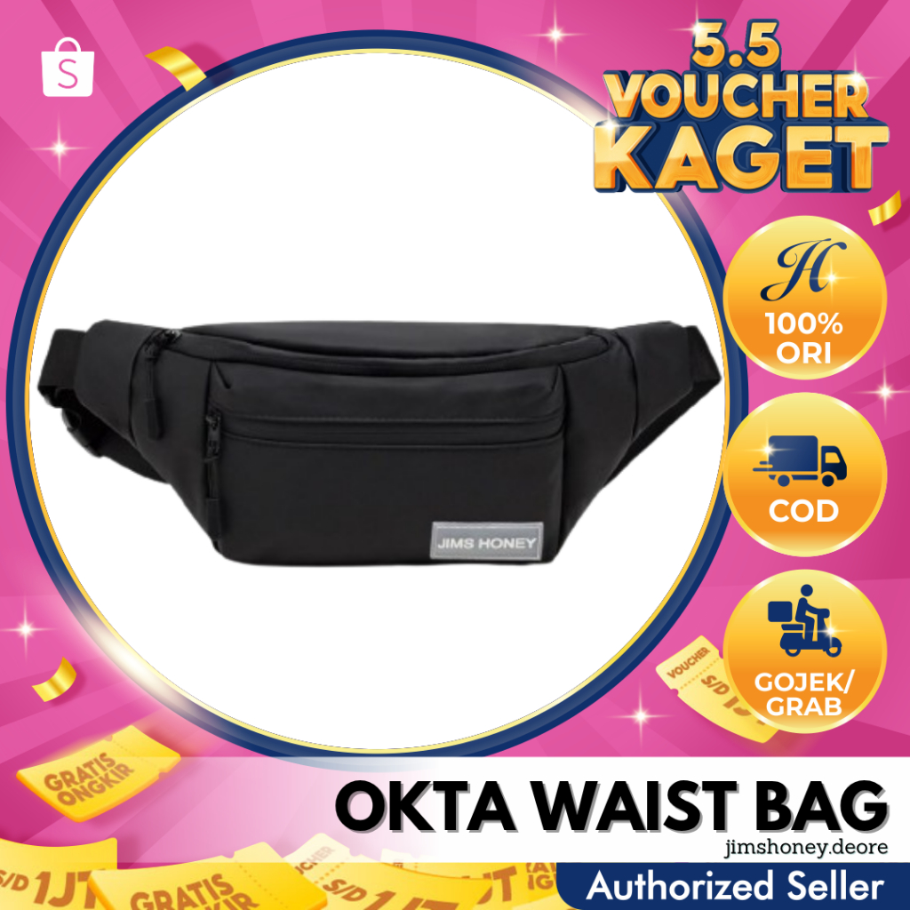 Jims Honey OKTA WAIST BAG Tas Selempang Pinggang Pria Wanita Unisex Cowok Cewek Jimshoney JH Trendy