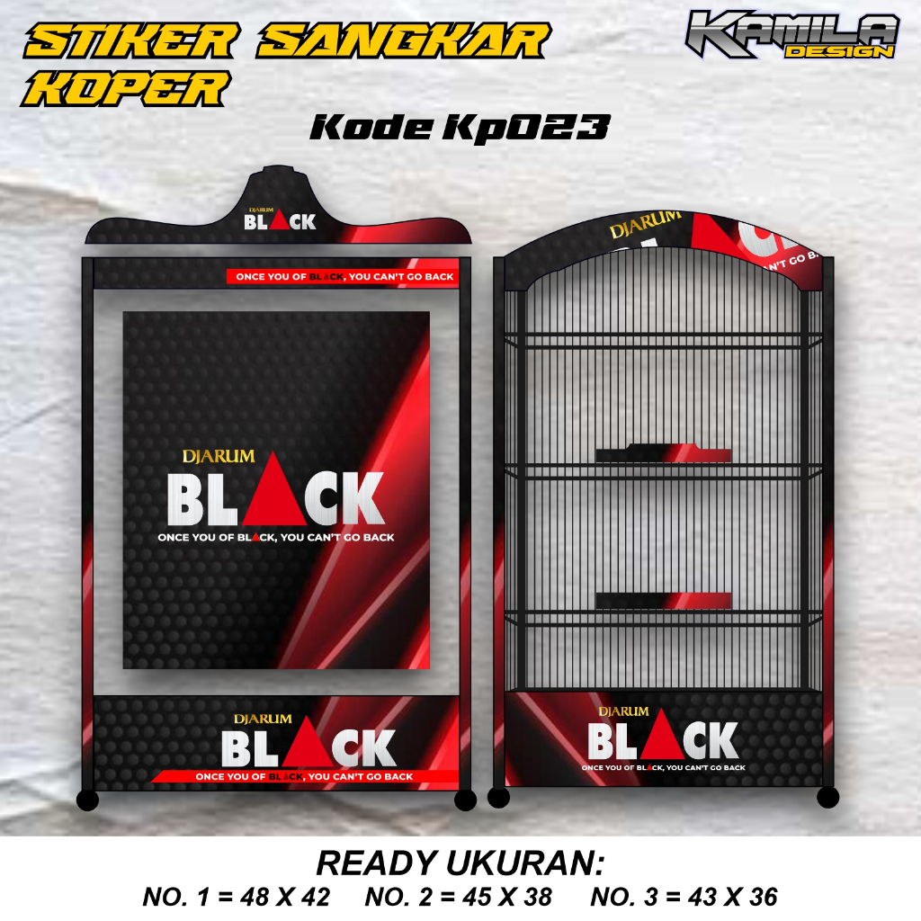 Stiker Decal Sangkar Burung Model Terbaru Motif Rokok Black