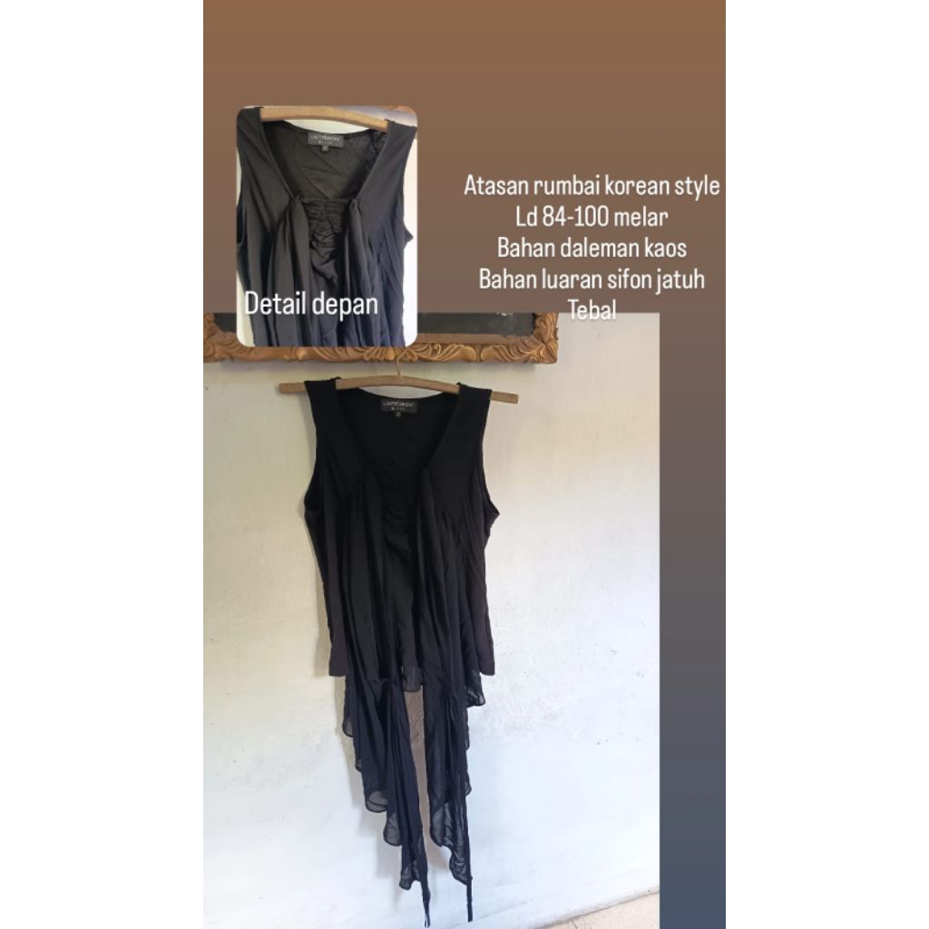 atasan wanita/blouse/turtleneck/brokat/sifon/rajut/kaos/kemeja/brokat hitam