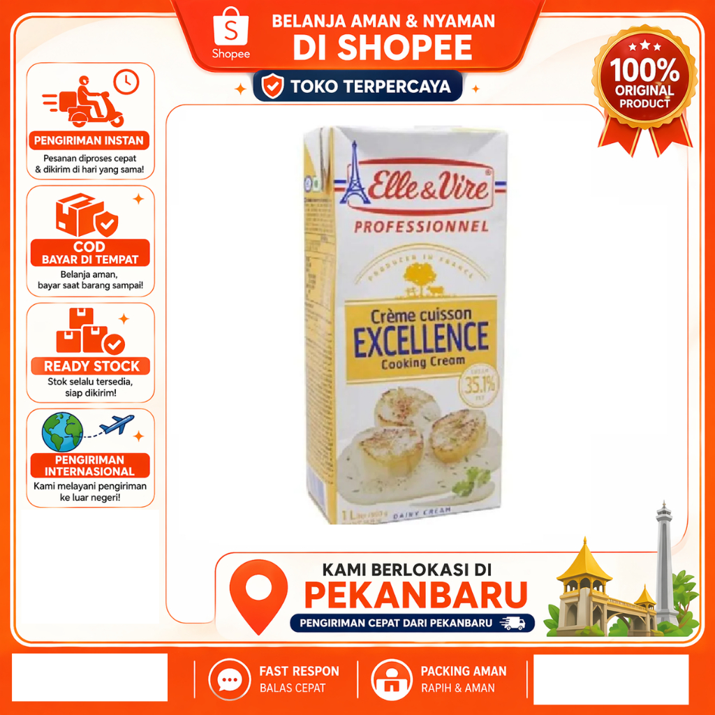 [SDW] pekanbaru/1 Liter Elle Vire Cooking Cream