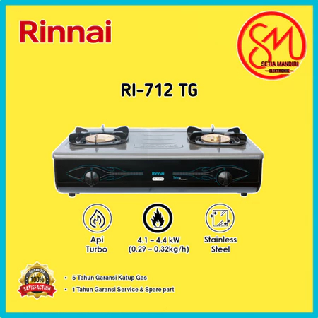 Rinnai Kompor Gas 2 Tungku RI 712TG / 712TG