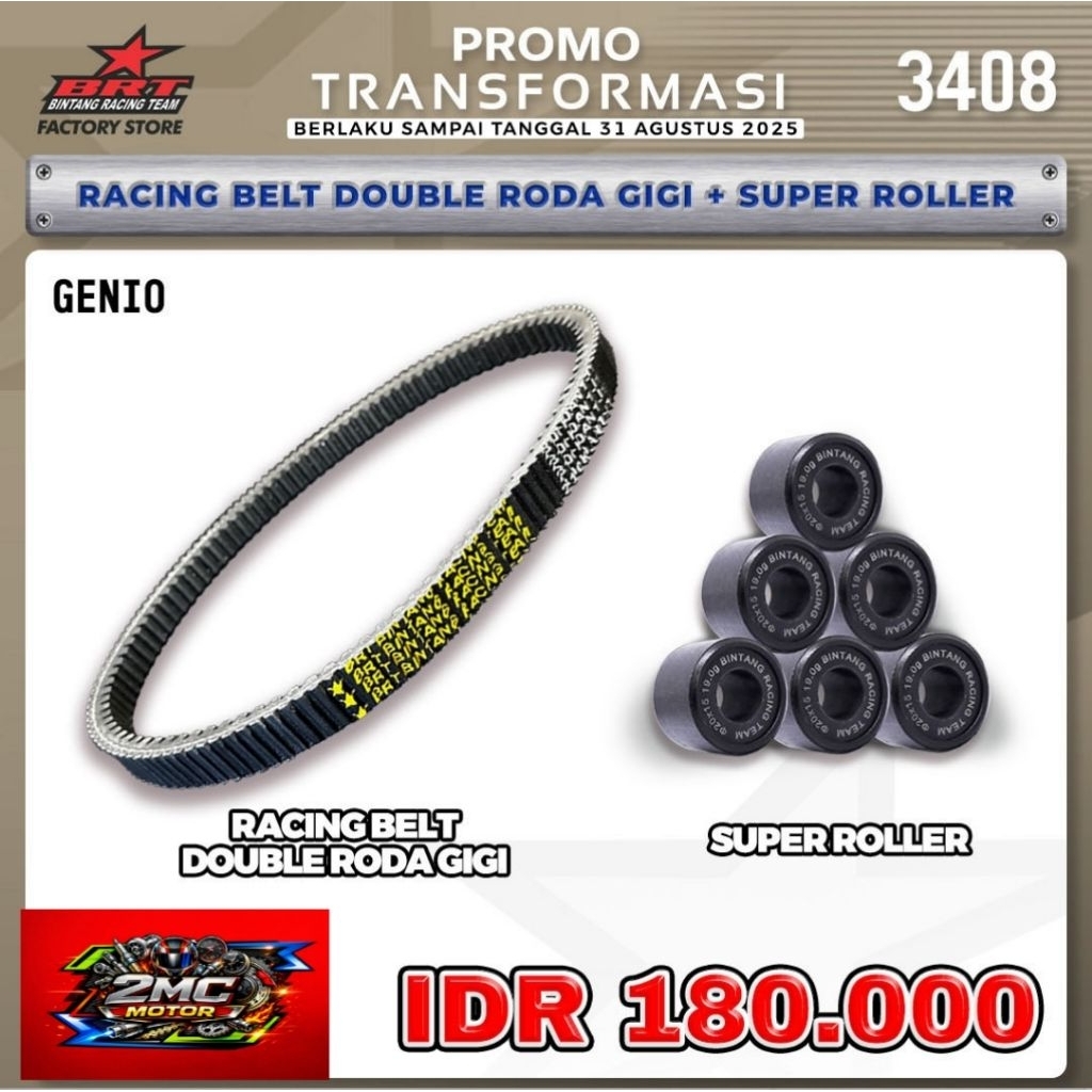 Vanbelt V Belt Dounle COG BRT Genio - BINTANG RACING TEAM