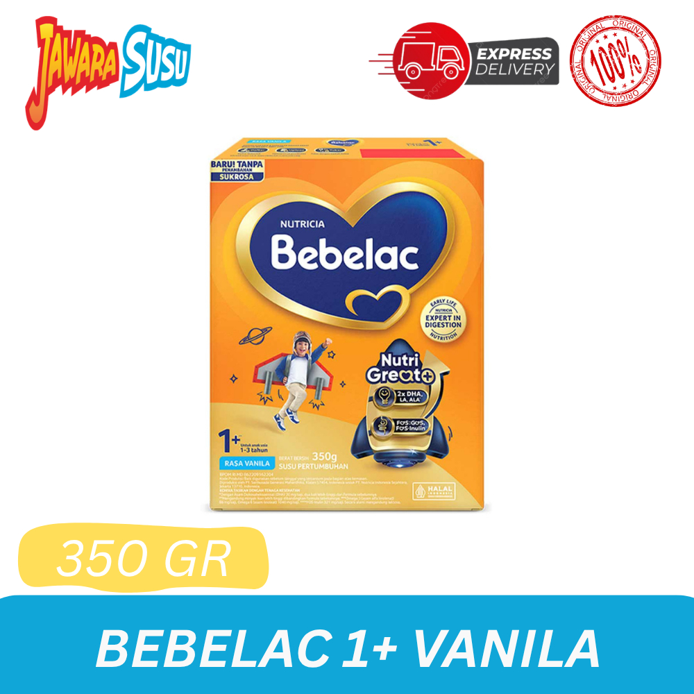 Bebelac 1+ (1-3 Tahun) Vanila 350 gr Susu Pertumbuhan