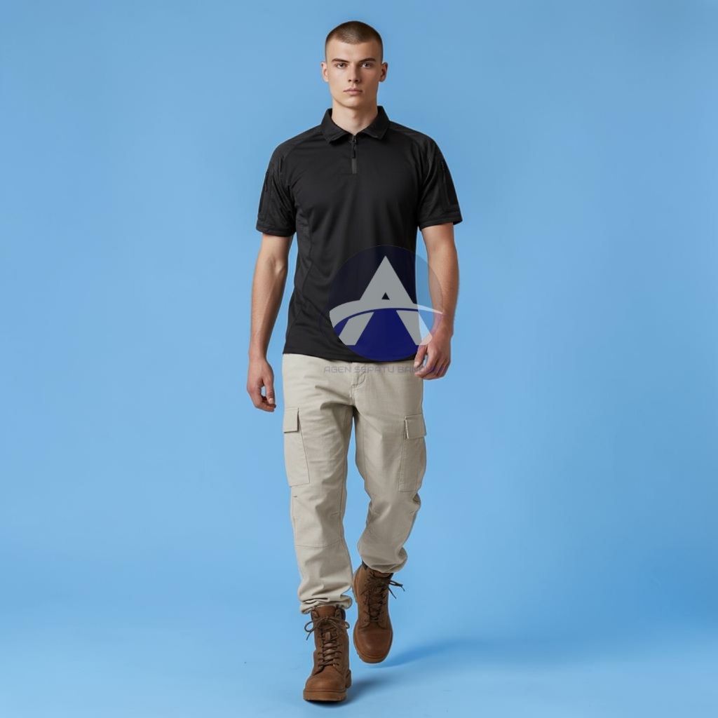 Kaos BDU Dryfit Kombinasi Ripstop Slimfit Terlaris Drifit Tactical Jersey Kaos lengan Pendek