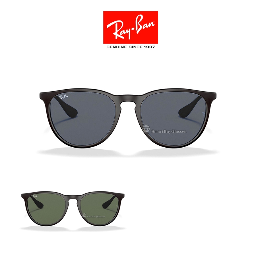 Kacamata Hitam Ray-Ban Erika Original RB4171 Metal pria wanita Sunglasses 54mm Asli 100% black green