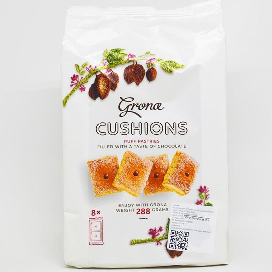 GRONA CUSHIONS PUFF PASTRIES WITH CHOCOLATE 288 G - SURABAYA