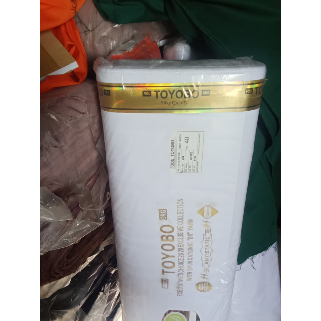 [PAKET] Kain Polos Toyobo Fodu Putih 1 Meter