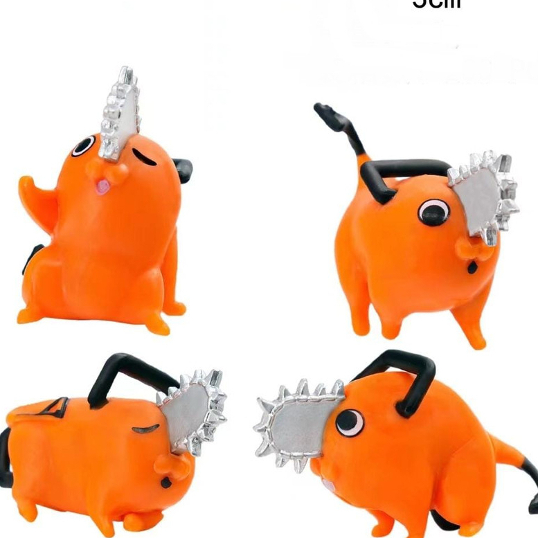 Action Figure Pochita 3CM Figure Chainsaw Man set 4 pcs New Hadiah Ulang Tahun Hadiah Natal Anak GK 