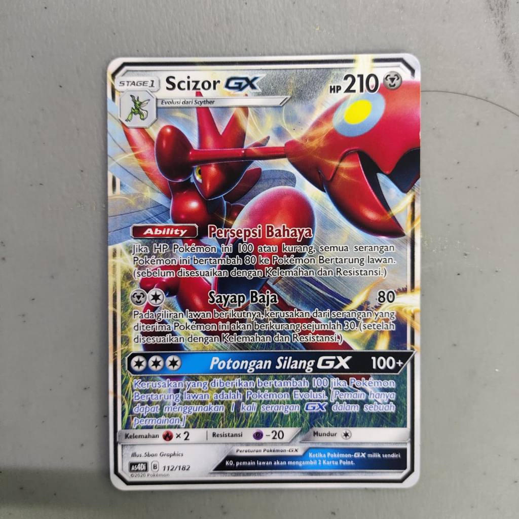 Pokemon INDO Scizor GX 112/182 NON FOIL