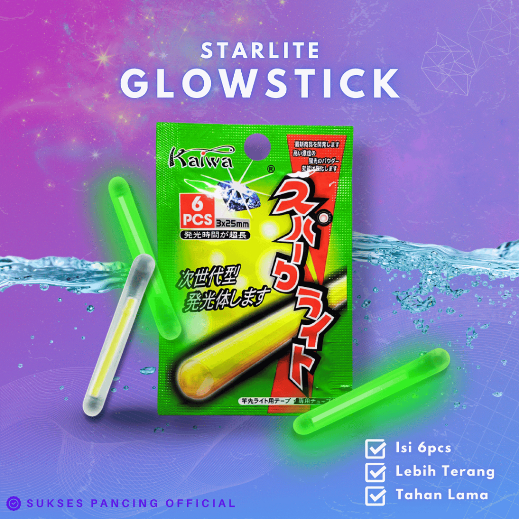 Starlite KAIWA Glow Stick Pancing ISI 6pcs