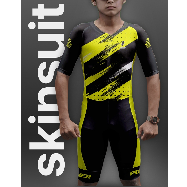 Skinsuit Power Apparel Jersey Sport Sepatu Roda Nyaman & Fleksibel