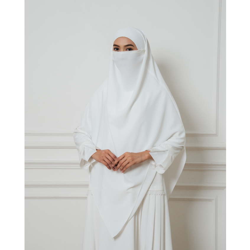 Ranti - Sidra French Khimar - Khimar Syari - Khimar Putih