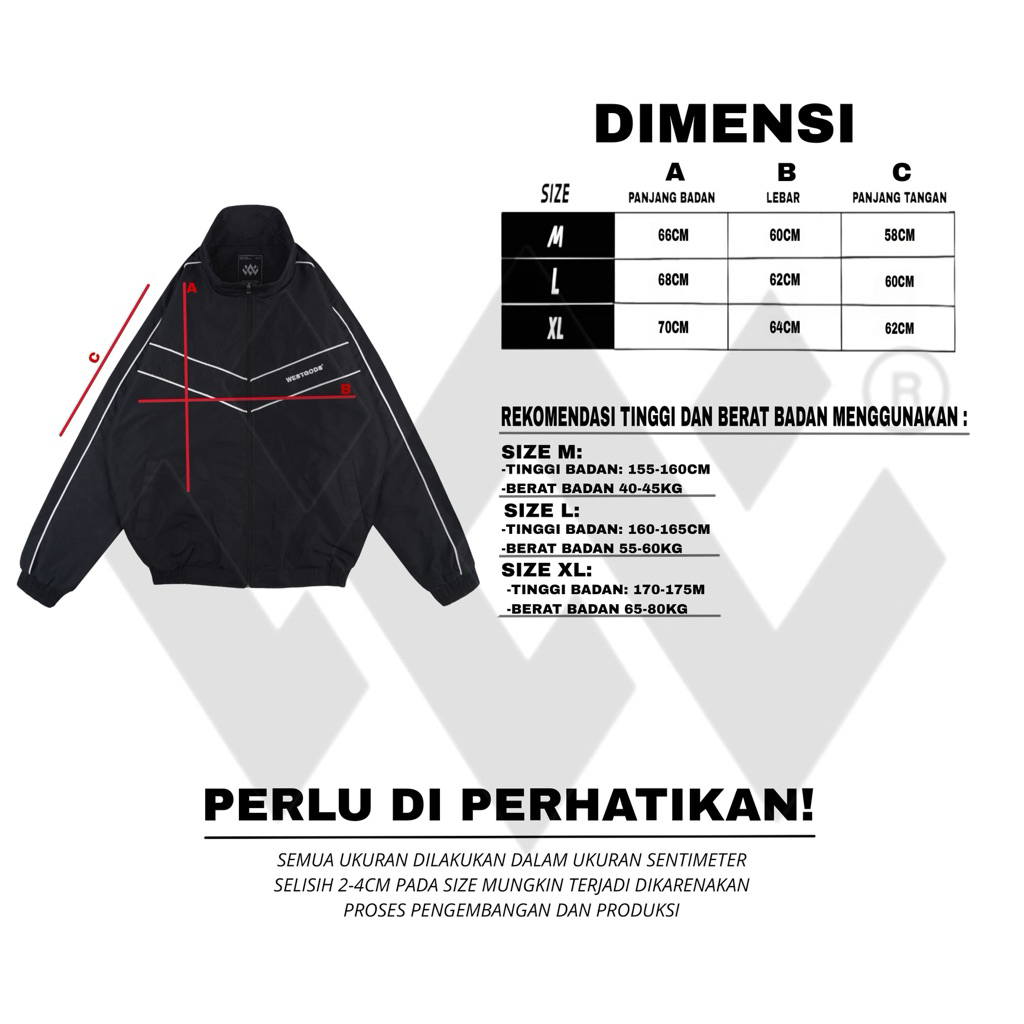NEW PRODUCT WESTGODS - Jaket Tracksuit Outdoor Vintage Bahan Parasut Taslan Lis Reflektive Menyala