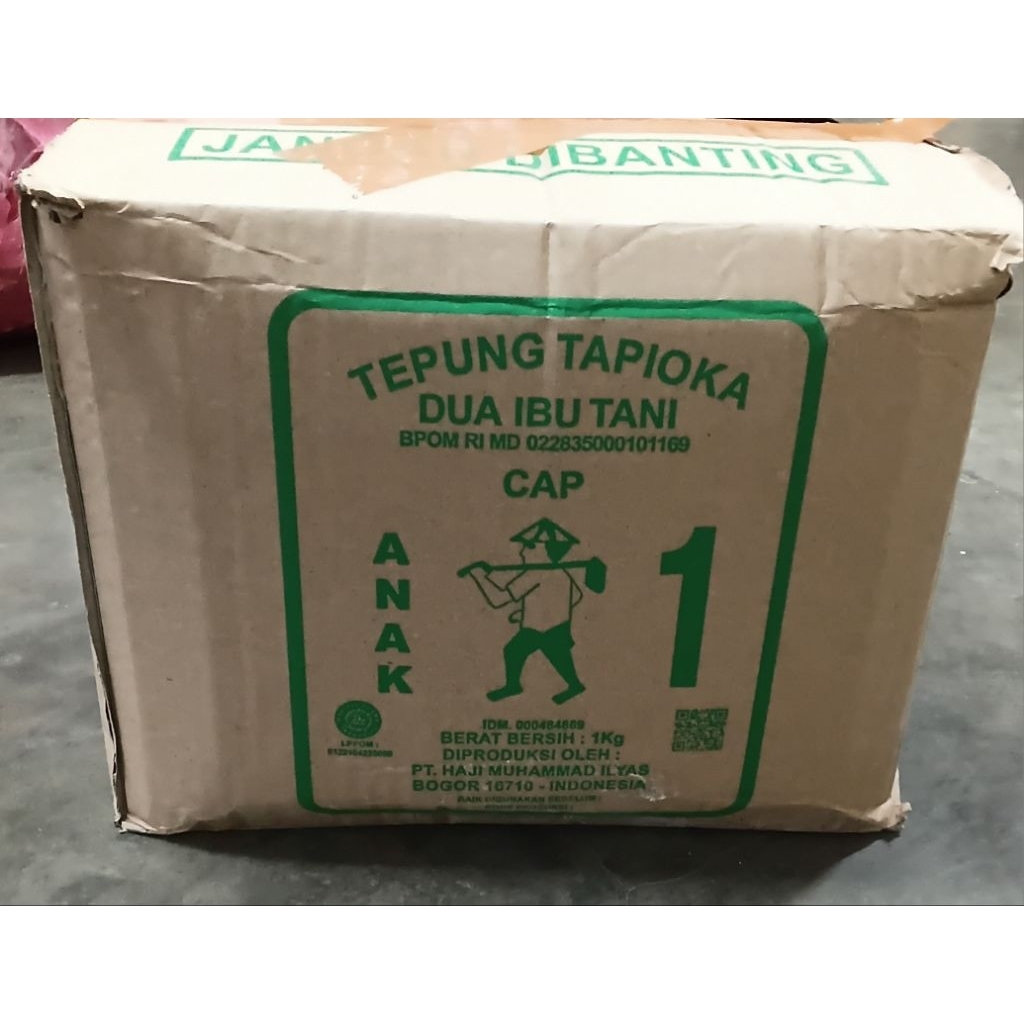 Sagu Tani Dua Ibu Cap Anak 1 isi 1kg Dus / Sagu Tani Dua  Ibu Tani cap Anak 1 Kemasan 1kg Dus / Tepu