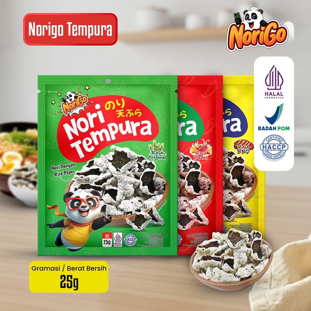 [HALAL] NORIGO NORI TEMPURA 25GR / SNACK NORI / SNACK RUMPUT LAUT