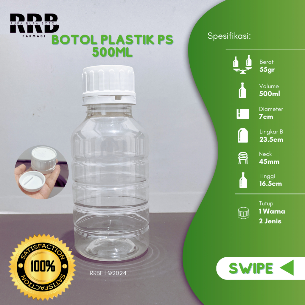 (PROMO PAKET ISI 12 PCS) BOTOL PS 500ML BOTOL MADU 500ML TEBAL