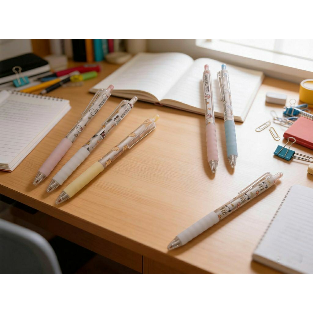 Pulpen Gel Cute Aesthetic Karakter – Tinta Halus, Grip Empuk, Cocok untuk Sekolah & Kantor